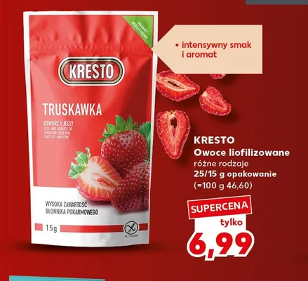 Owoce liofilizowane Kresto promocja w Kaufland
