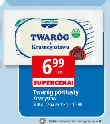 Twaróg półtłusty Krasnystaw promocja w Leclerc