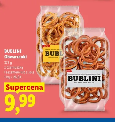 Obwarzanki z czarnuszką i sezamem Bublini promocja w Lidl