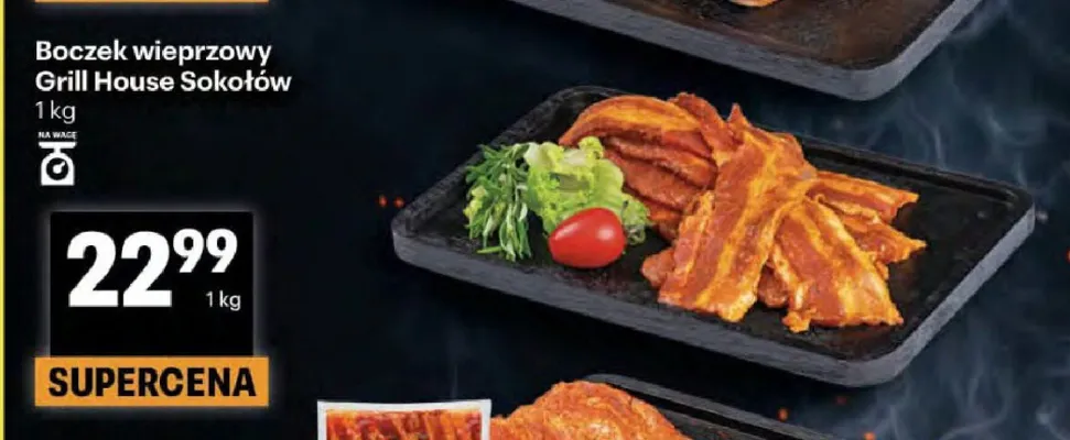 Boczek wieprzowy Grill House Sokołów promocja w Delikatesy Centrum