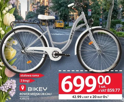 Rower miejski 28 cali BIKEY promocja w Selgros