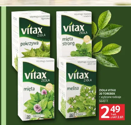 Zioła Vitax melisa promocja w Selgros