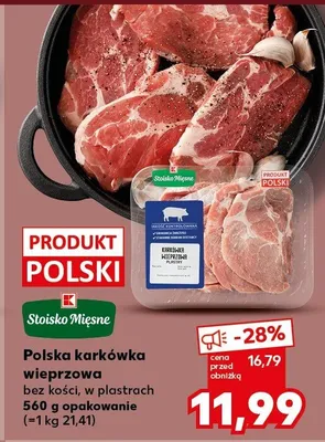 Karkówka wieprzowa bez kości, w plastrach opakowanie promocja w Kaufland