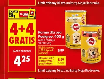 Karma dla psa Pedigree promocja w Biedronka