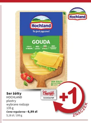 Ser żółty w plastrach Hochland promocja w Intermarche