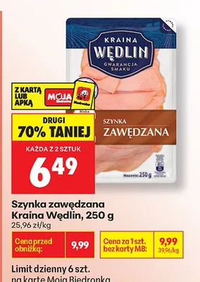 Szynka zawędzana promocja w Biedronka