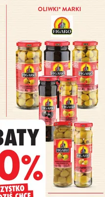 Oliwki zielone faszerowane pastą paprykową Figaro promocja w Intermarche