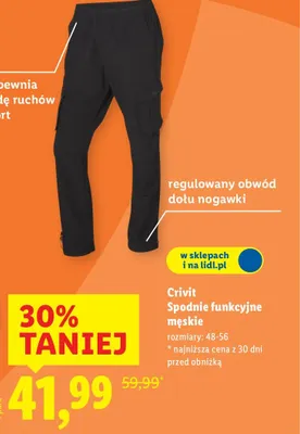 Spodnie funkcyjne męskie promocja w Lidl