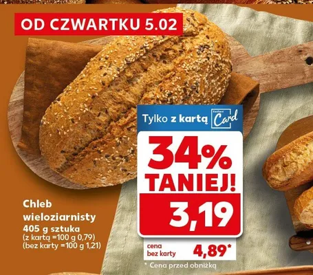 Chleb wieloziarnisty 405g sztuka Kaufland promocja w Kaufland