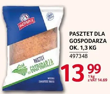 Pasztet dla gospodarza Indykpol ok. 1,3 kg promocja w Selgros