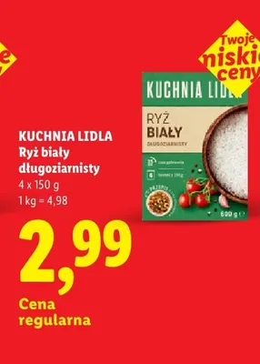 Ryż biały długoziarnisty Kuchnia Lidla 4-pak promocja w Lidl