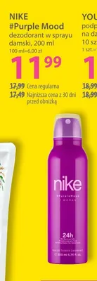 Dezodorant w sprayu damski #Purple Mood Nike promocja w Hebe