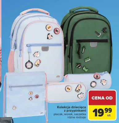 Plecak dziecięcy z przypinkami promocja w Carrefour