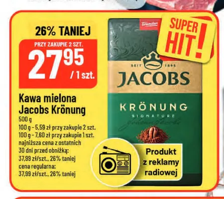 Kawa mielona Jacobs Krönung promocja w POLOmarket