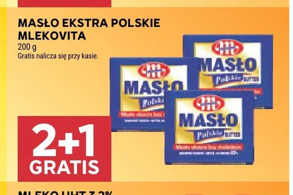 Masło ekstra polskie Mlekovita promocja w Stokrotka