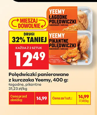 Polędwiczki panierowane z kurczaka Yeemy pikantne promocja w Biedronka