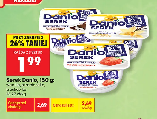 Serek Danio wanilia promocja w Biedronka