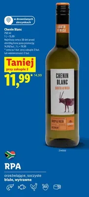 Wino białe wytrawne Chenin Blanc Cimarosa promocja w Lidl