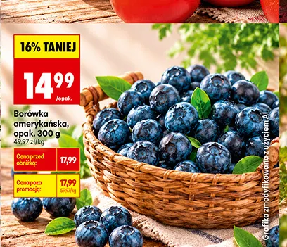 Borówka amerykańska promocja w Biedronka