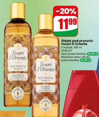 Olejek pod prysznic 3 rodzaje promocja w Dino