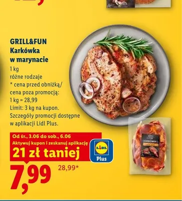 Karkówka w marynacie Grill&Fun promocja w Lidl