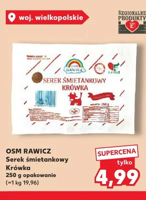 Serek śmietankowy Krówka OSM Rawicz promocja w Kaufland