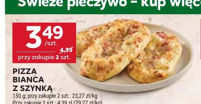 Pizza Bianca z szynką promocja w Stokrotka