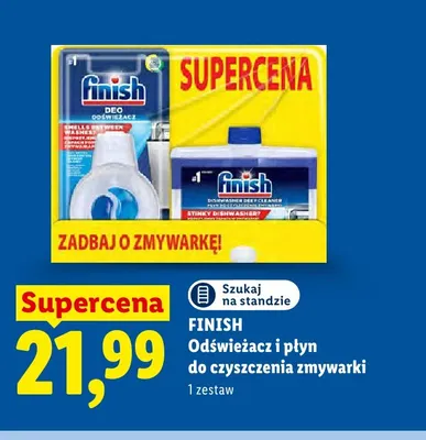 Zestaw Finish odświeżacz i płyn do czyszczenia zmywarki promocja w Lidl