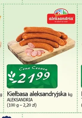 Kiełbasa aleksandryjska Aleksandria promocja w CEZAR Delikatesy