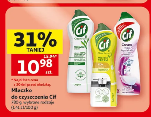 Mleczko do czyszczenia Cif Lemon promocja w Auchan