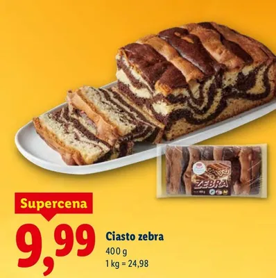 Ciasto zebra 400 g promocja w Lidl