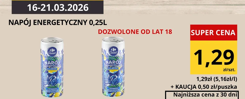 Napój energetyczny promocja w Supeco