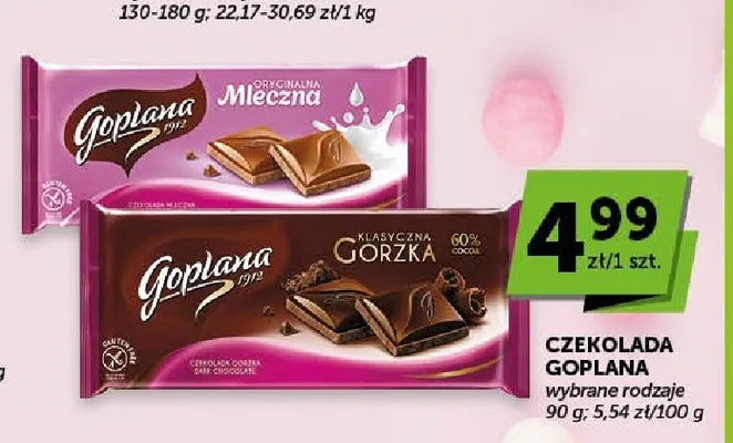 Czekolada Goplana Oryginalna Mleczna promocja w ABC
