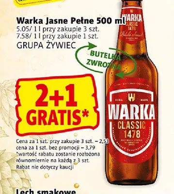 Piwo Warka promocja w Prim Market