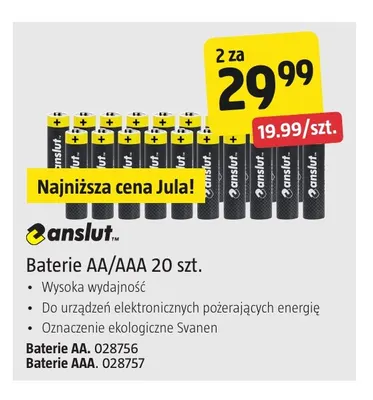 Baterie Aa Anslut promocja w Jula