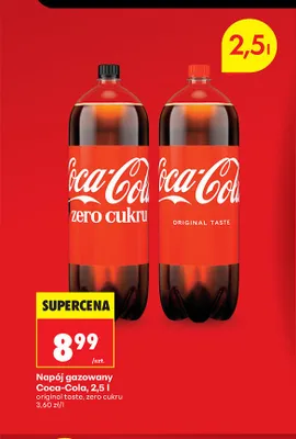 Napój gazowany Coca-Cola Zero Cukru promocja w Biedronka