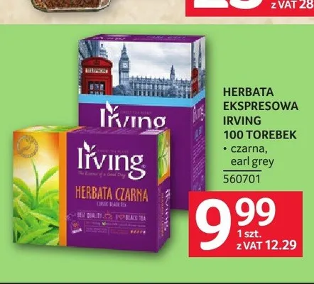 Herbata ekspresowa Irving czarna promocja w Selgros