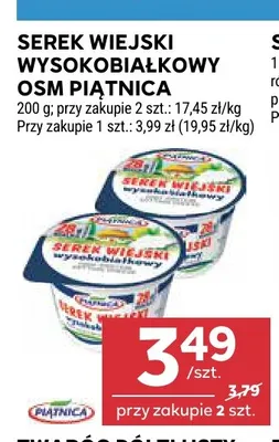 Serek wiejski wysokobiałkowy OSM Piątnica promocja w Stokrotka