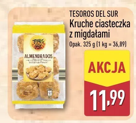 Kruche ciasteczka z migdałami Tesoros Del Sur promocja w Aldi