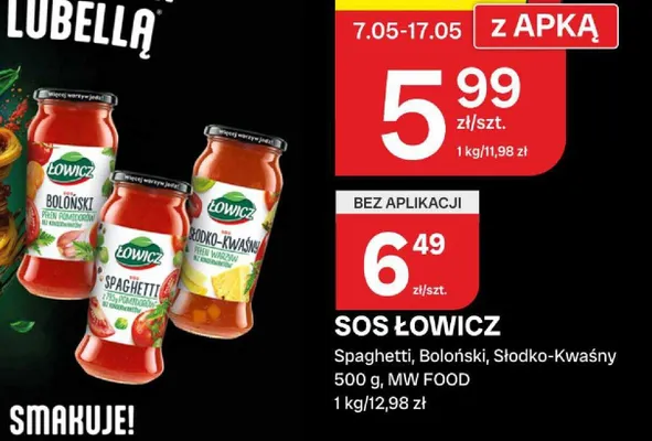Sos Łowicz Boloński promocja w Chorten