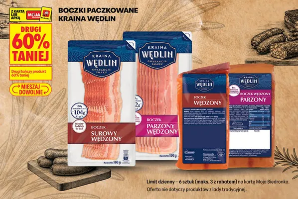 Boczek parzony wędzony Kraina Wędlin promocja w Biedronka