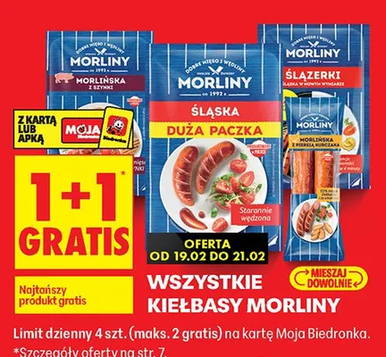 Kiełbasy Morliny śląska, ślązierki promocja w Biedronka