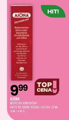 Medyczny koncentrat pasty do zębów, dziąseł i języka Ajona promocja w Drogerie Natura