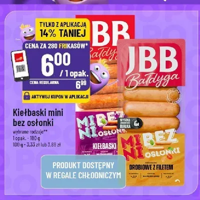 Kiełbaski mini bez osłonki JBB Bałdyga Mibez Niosłonki promocja w POLOmarket