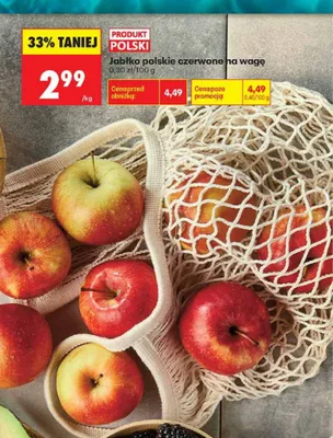 Jabłko polskie czerwone na wagę promocja w Biedronka