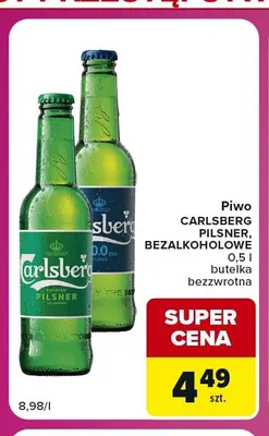 Piwo bezalkoholowe Carlsberg promocja w Carrefour Express