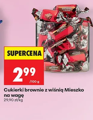 Cukierki brownie z wiśnią Mieszko na wagę promocja w Biedronka