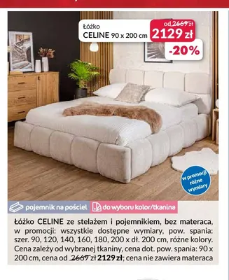 Łóżko Celine 90x200 cm promocja w Salony Agata