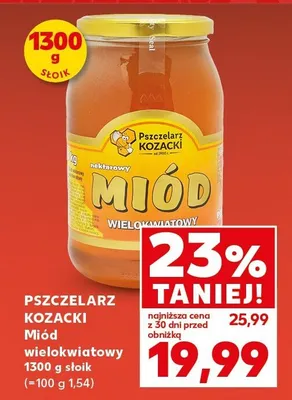 Miód wielokwiatowy 1300g słoik promocja w Kaufland