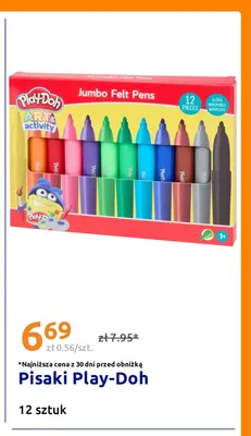 Pisaki Play-Doh Jumbo Felt Pens promocja w Action